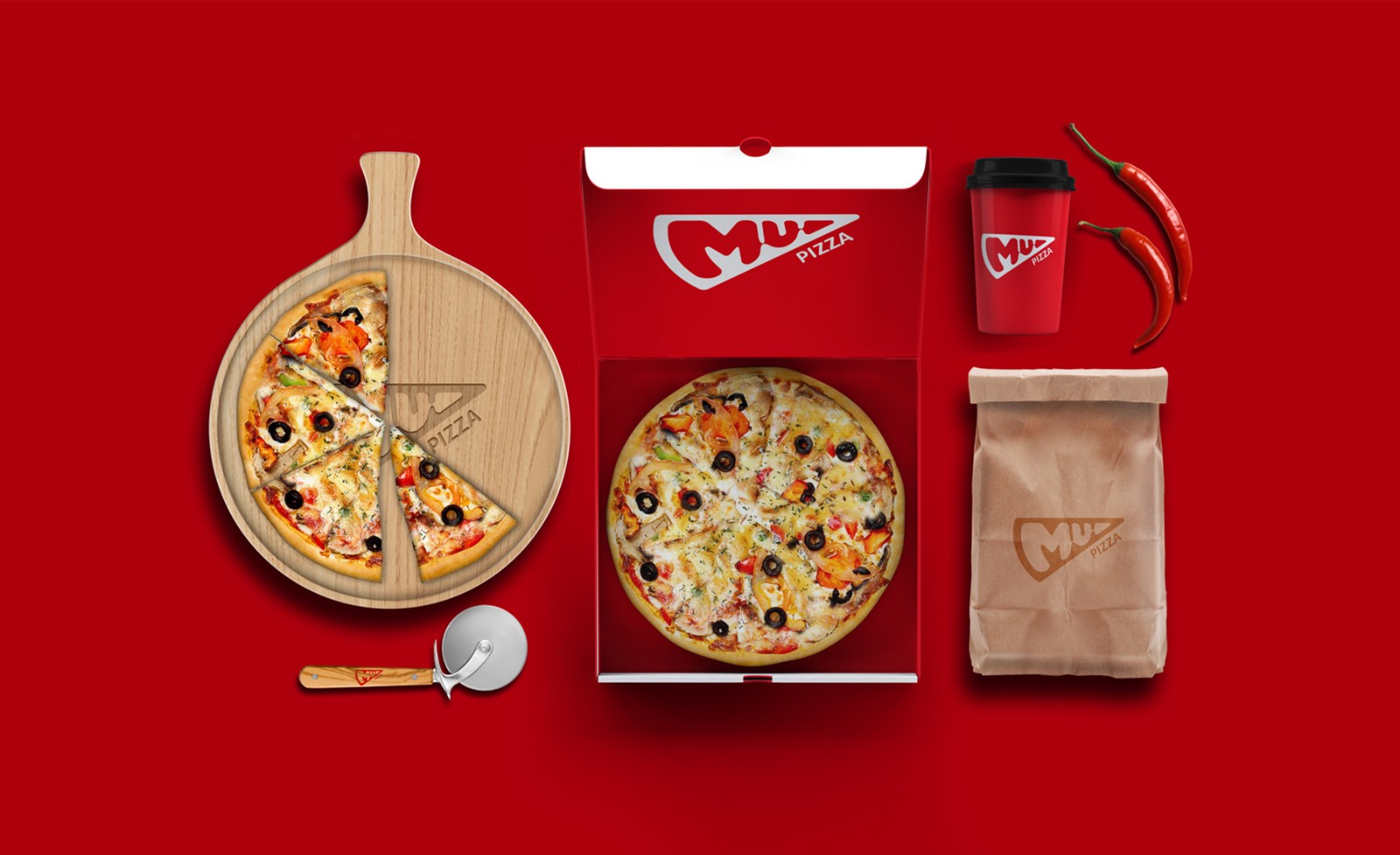 慕瑪披薩品牌設計案例（高清大圖案例欣賞）